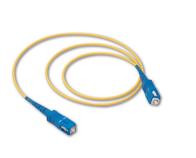 SC/UPC の繊維光学のパッチ・コードの単モード単信 2.0mm 黄色い OFNP ケーブル