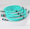 8C 12C 24C Fiber Optic Cable MPO To MPO Aqua Color