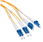 MPO MTP To LC Breakout Cable Duplex Optic FTTH 8 Core