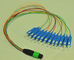 Yellow Breakout Mpo - Sc Fiber Optic Patch Cord 8 Cores Telcordia Standard