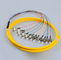 FC,LC,SC 12 cores singlemode G652D bundle fiber optic pigtail,yellow cable,0.9mm inner cable