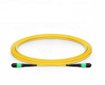 MPO Trunk Cable SM 12 Fiber Optical Yellow Color Customized