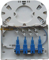 White color 4 cores indoor wall mounted fiber optic patch panel with SC/UPC pigtail and adapter