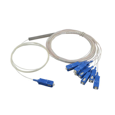 1×8 PLC の繊維光学のディバイダー、ABS パッケージ、FTTX ネットワーク/PON ネットワークのための 0.9mm ケーブル