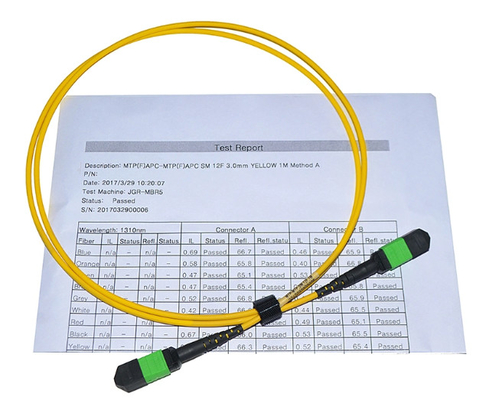 MPO / APC Fiber Optic Trunk Cable 24 Core 48 Core Sm Ofnp