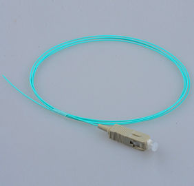 FC LC SC Singlemode Or Multimode Optical Fiber Pigtail PVC Or LSZH Out Cable