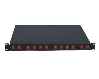 Fixed type Rack Mounted terminal box FC connector  12 ports  Fiber Optic Patch Panel 24 fiber black cold-rolling sheet