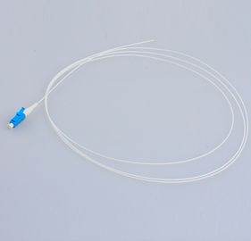 LC PC SM SX 0.9mm Fiber Optic Pigtail IL<=0.2dB white fiber cable