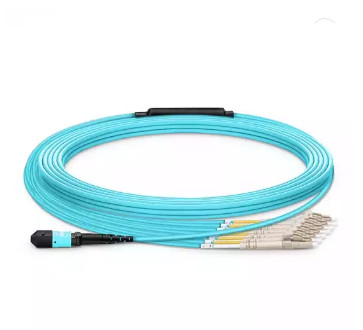 8-24繊維MTP-12 LC/SC/FC/ST OM3ケーブル50/125のMMの米国Conec MTPのエリートのブレイクアウト
