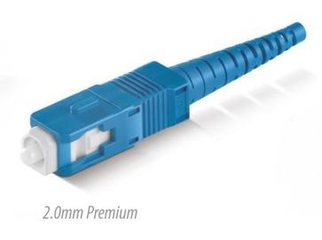 繊維光学のコネクターSC pc/upcの単モード単信2.0mm RohS物質的で青いハウジング