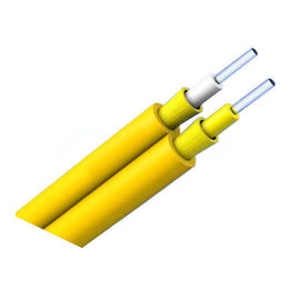 同軸PVC/LSZH屋内GJFJBV繊維の光ケーブル、黄色い軽量の複式アパートのZipcord