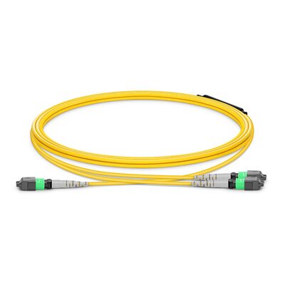 品質 OFNP耐火性データセンターリンク用、8°APC端面とG.657.A1曲げ不感ファイバーを備えたMTPブレイクアウトケーブル 工場
