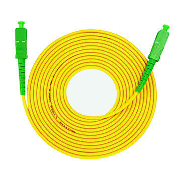 SC APCの繊維光学の3.0mm PVC/Yellow SMの繊維光学のジャンパー線をパッチ・コード